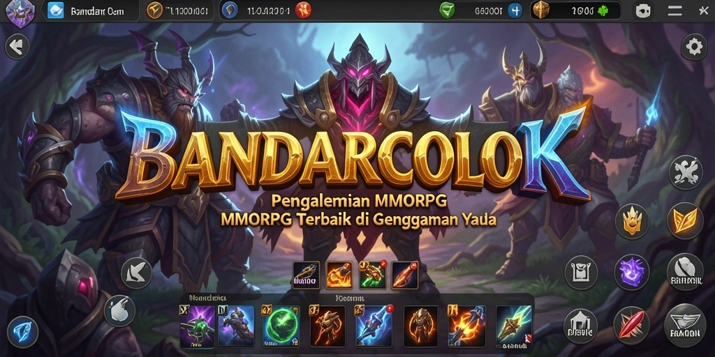 Tampilan gameplay <strong>BANDARCOLOK</strong> yang menampilkan aksi pertarungan di dunia MMORPG.
