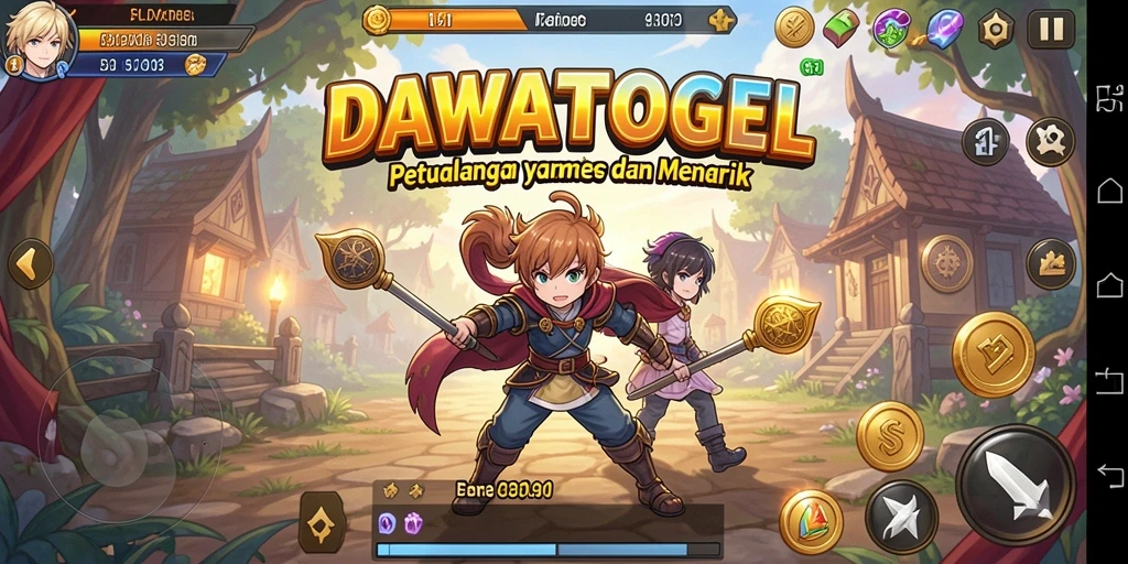 Menampilkan karakter anime dalam pertempuran yang seru.