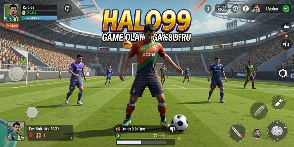 Screenshot HALO99 menunjukkan aksi seru di lapangan olahraga.