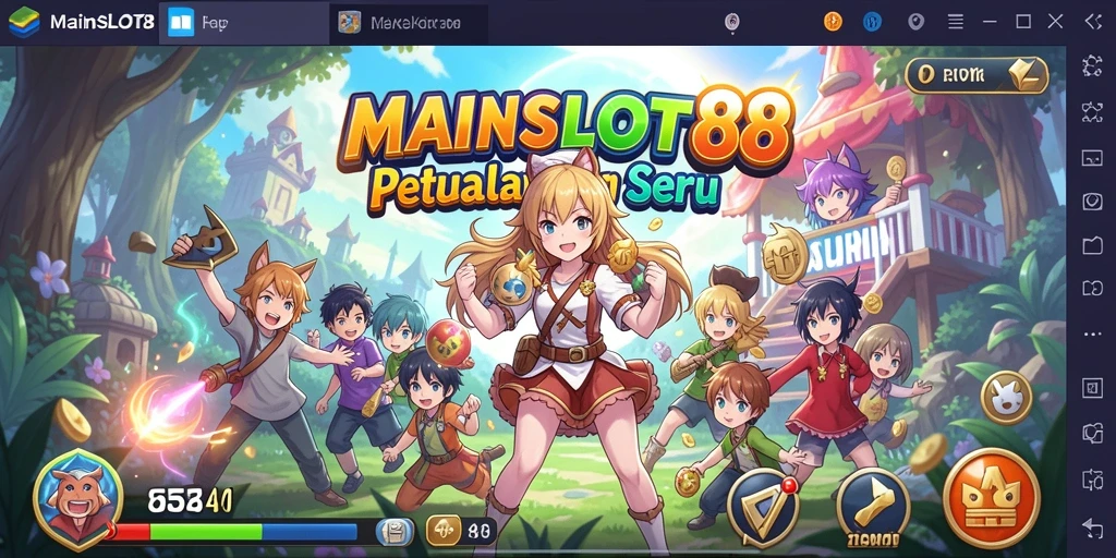 Tampilan gameplay seru dari MAINSLOT88 dengan karakter Anime favorit.