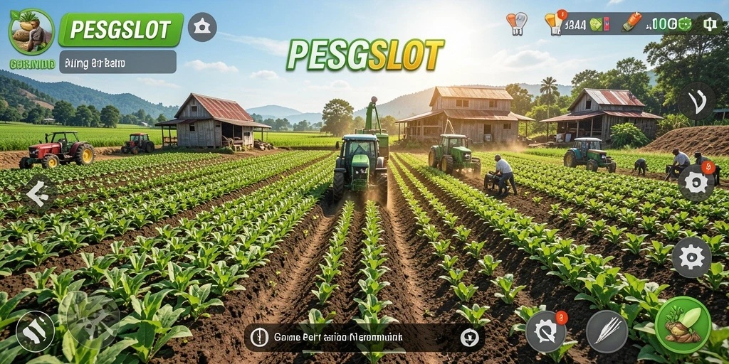 Tampilan menarik dari gameplay pertanian di PESGSLOT.
