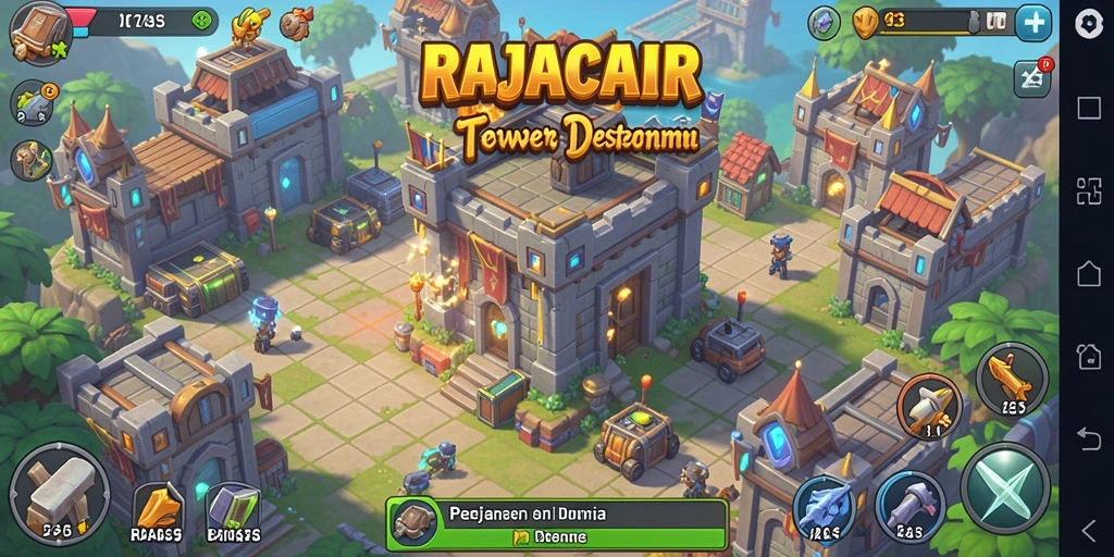 Tampilan gameplay RAJACAIR yang seru dan menantang dalam Tower Defense.