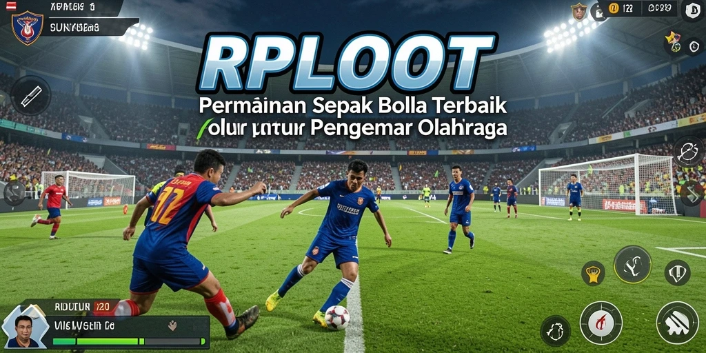 Tampilan gameplay RPLOOT yang mendebarkan dalam suasana pertandingan sepak bola.