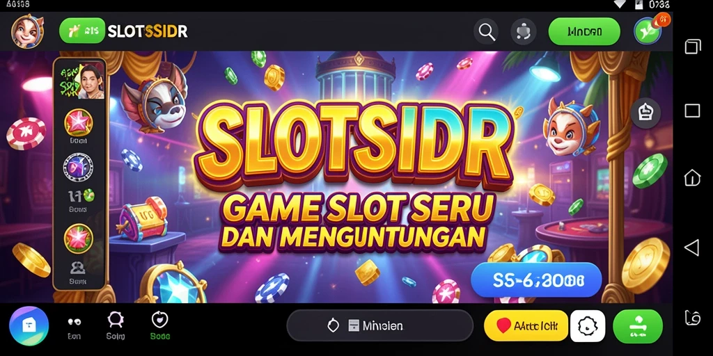 Gameplay SLOTSIDR menampilkan mesin slot yang penuh warna.