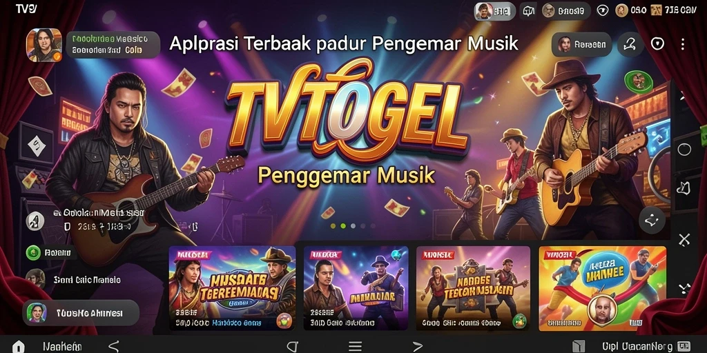 Tangkapan layar TVTOGEL menunjukkan antarmuka musik yang menarik.